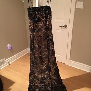 Strapless evening gown